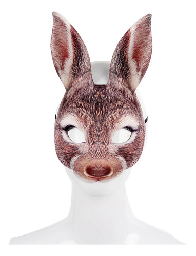 Máscara De Conejo Para Fiesta De Pascua, Color Marrón
