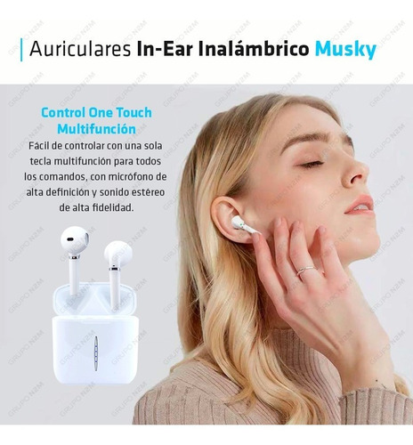 Imagen 2 de 10 de Auriculares Inalambricos Bluetooth Audio Premium Tws