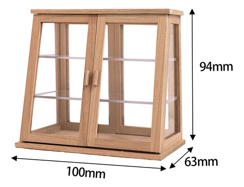 Modelo De Vitrina De Galletas 1:6 1:12, Madera De Cerezo A