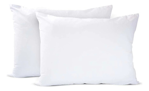 Set X2 Almohada Hotelera 70x50cm Blanca Siliconada Color Blanco