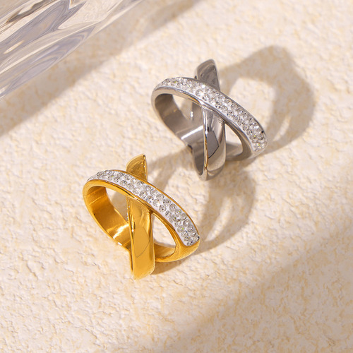 Anillo De Diamantes En Forma De X, Personalidad Simple, Geom