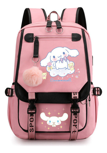 Mochila De Estudiante Pink Cinnamon Dog Cute Girls