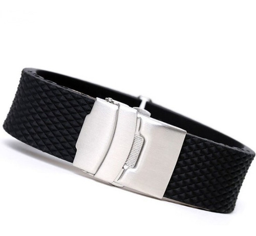 2_pulseira Borracha Silicone Fecho Deployant -seiko Citizen