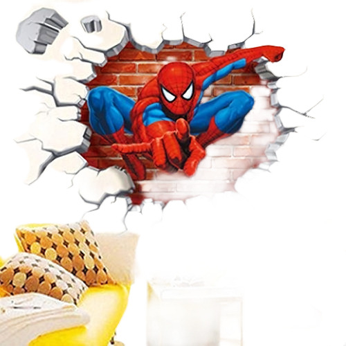 Marca Jiahui Bricolaje Extraíble Spiderman 3d Agrietado Niño