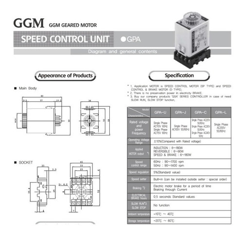 Motorreductor Monofasico De 90w Con Variador De Velocidad