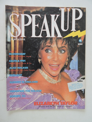 Revista Speak Up #51 Elizabeth Taylor - Sem A Fita