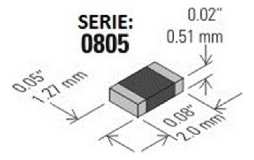 Resistor Smd 0805 1% - Escolha Uma Variação - 10 Unidades