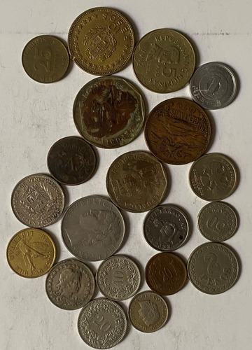 Lote 20 Monedas Paraguay Brasil Filipinas Suiza Rusia 881/5m