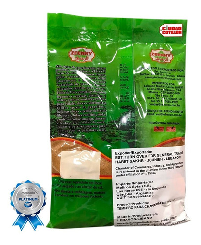 Aderezo Condimento Shawarma Pollo Zeenny 200gr - Ciudad Coti