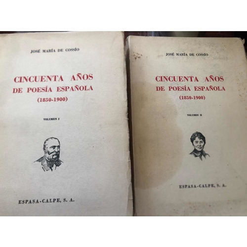 Cincuenta Años D Poesía Española 1850 1900 Jose Maria Cossio