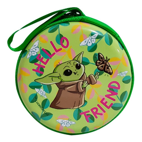 Monedero Metalico Infantil Baby Yoda 10 Piezas Redondo