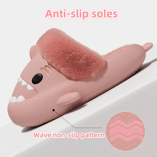 Z Pantuflas Tiburón Sharklas Invierno Sandalias Para Niño