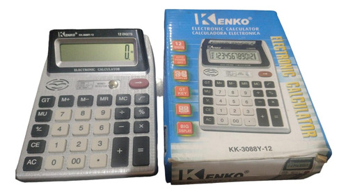 Calculadora Kenko Doble Pantalla 12 Digitos
