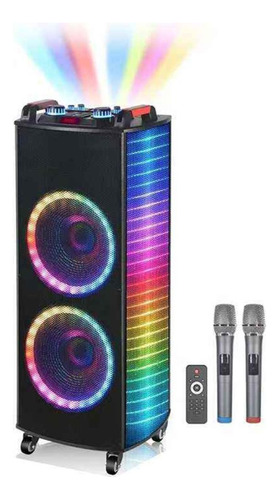 Parlante Profesional Potente Karaoke 2 Micrófono 3000w Mega