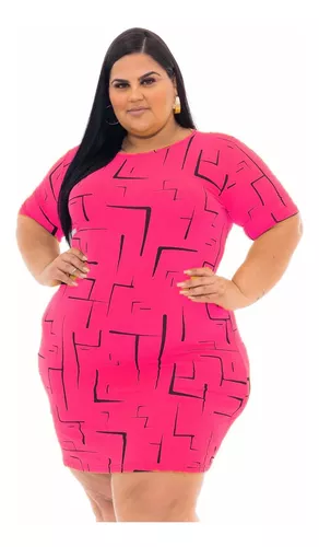 Vestido Blusão Pink Lindo Plus Size Promoção Verão Grande