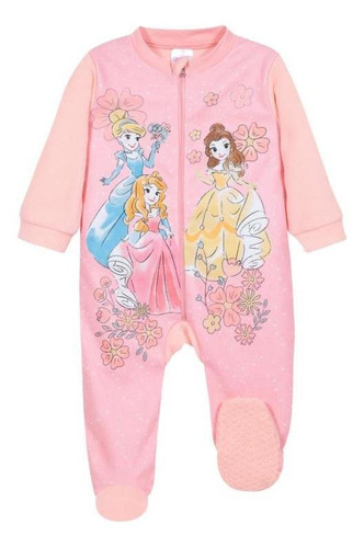 Pijama Bebé Niña Polar Flores Coral Disney Princesa