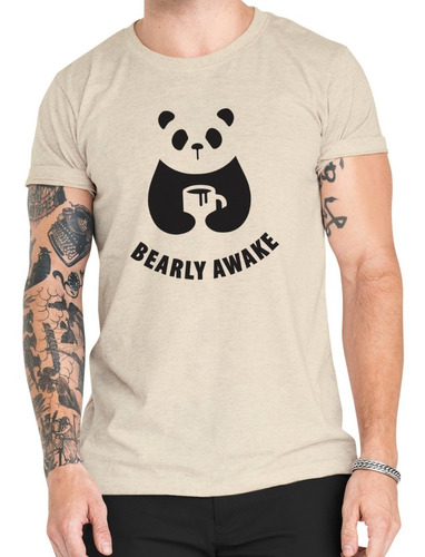 Polera Oso Panda Coffee Café Bear Algodón Orgánico Scl21