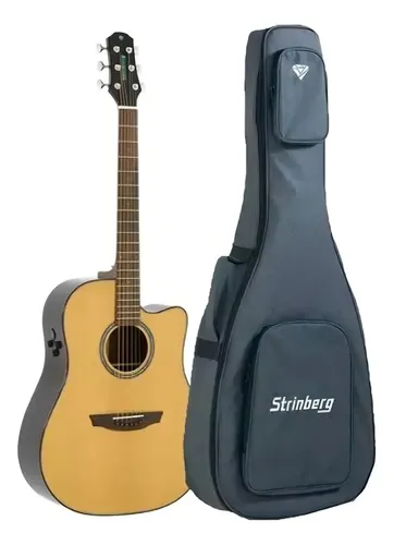 Violão Elétrico Strinberg Diamond Dd4sc Rt N Natural Com Bag Orientação da mão Destro