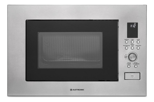 Microondas Elettromec Luce Flat Em Aço Inoxidável 23l 220v