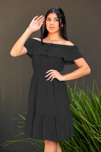 Imagem 4 de 8 de Vestido Juvenil Ciganinha Ombro A Ombro Moda Verão Tendencia