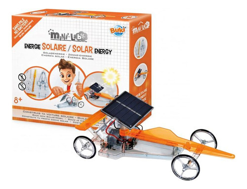 Kit Para Armar Auto Solar Buki Mini Lab Solar Energy Color Naranja