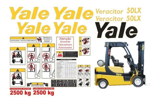 Decalque Empilhadeira Hidráulica Yale Veracitor 50lx