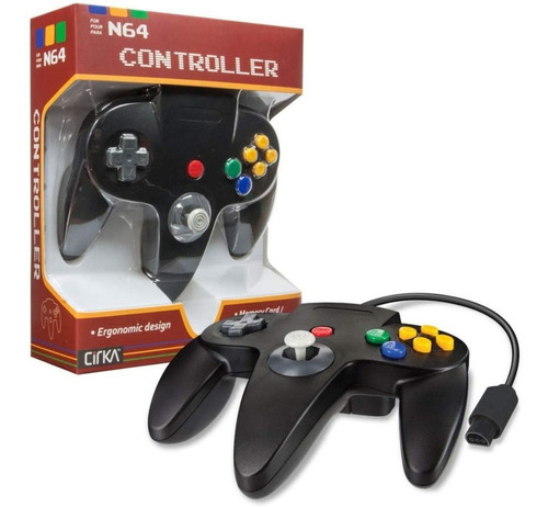 Control Para Nintendo 64 N64 Negro Cirka M05786