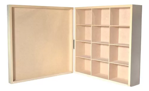 GENERICO Caja De Madera Para Té Con 12 Compartimentos 28x22cm