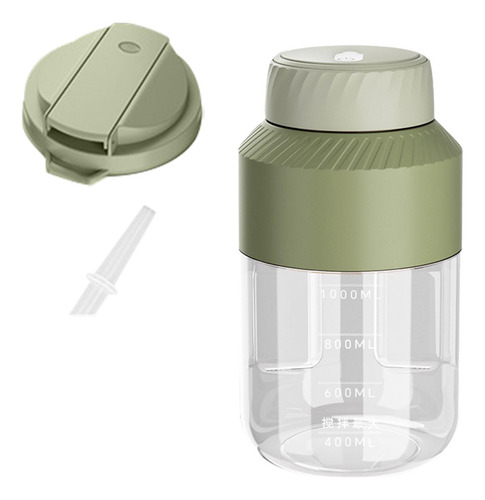 Licuadora Compacta Recargable Por Usb Para Verde Dos Tapas