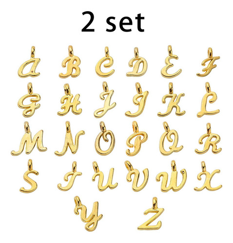 26 Dijes Colgantes De Alfabeto, Colgantes De Letras, Dijes
