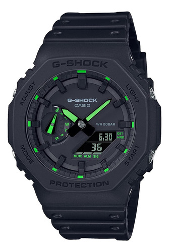 G-shock Ga-1a3 Neon Accent - Reloj Verde, Negro/verde Neón