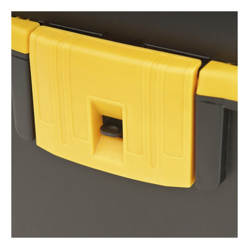 Caixa de ferramentas Vonder CRV 0300 de plástico com rodas 260mm x 460mm x 625mm preta e amarela