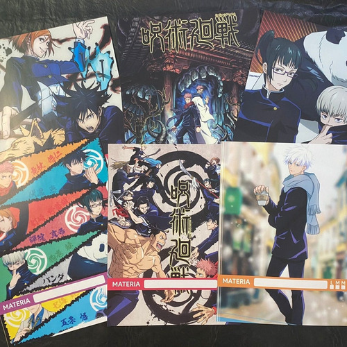 Imagen 2 de 4 de Caratulas Materia Escolar Anime Jujutsu Kaisen X6 - Animeras