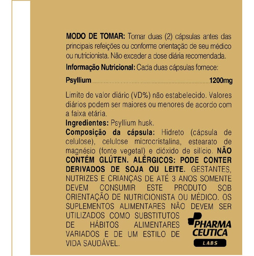 Kit 2 Suplemento Dr. Botânico Psyllium 1200mg 60 Cápsulas
