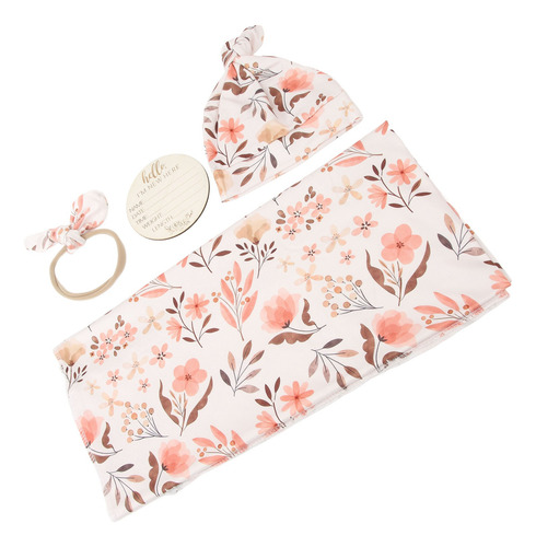Mantas De Recepción Para Bebés Con Estampado Floral De 4 Pie