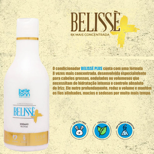 Shampoo Condicionador Efeito Liso Prolongado Belisse Plus