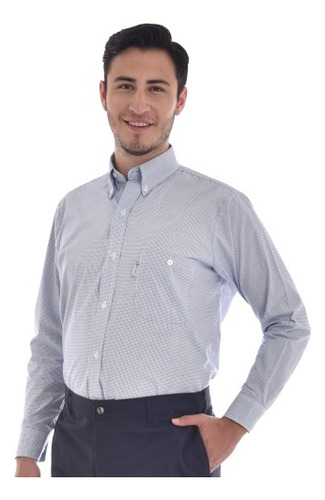 Camisa Casual Ejecutiva Vestir Oxford Fresca Ligera Cuadros