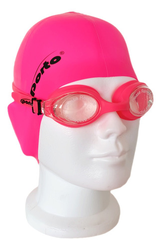 Lentes De Natación + Gorra Pack Porto Lunas Con Uv Y Antifog