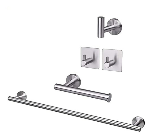 Set Accesorios Para Baño X 5 Piezas Negro Mate