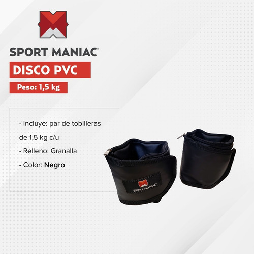 Imagen 2 de 4 de Tobillera Con Peso 1,5 Kg Profesional Ideal Gimnasios (par)