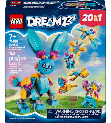 LEGO® DREAMZzz™ Aventuras de Bunchu: Animales Creativos 71488; 20 formas de construir a Bunchu; juego imaginativo para niños desde 7 años
