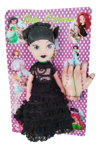 Muñeca Merlina  Addams Bebe Con Mano Incluida 30cm Oferta