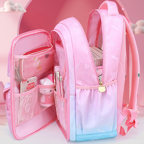 Mochila Escolar Para Niños Ultraligera E Impermeable 1-3-6 Color Rosa/azul