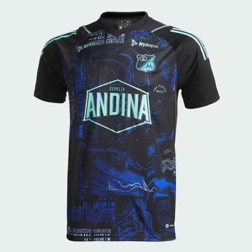 Camiseta Millonarios 2023 Oceano Con Todos Los Logos Cuotas sin interés