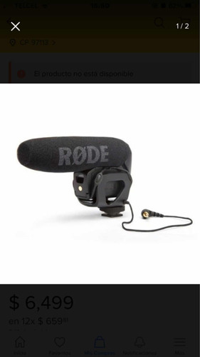 Micrófono Rode Videomic Pro R Para Cámara