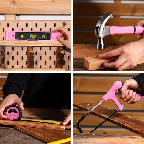 Juego De Herramientas Taladro Rosa: Taladro Eléctrico Sin...