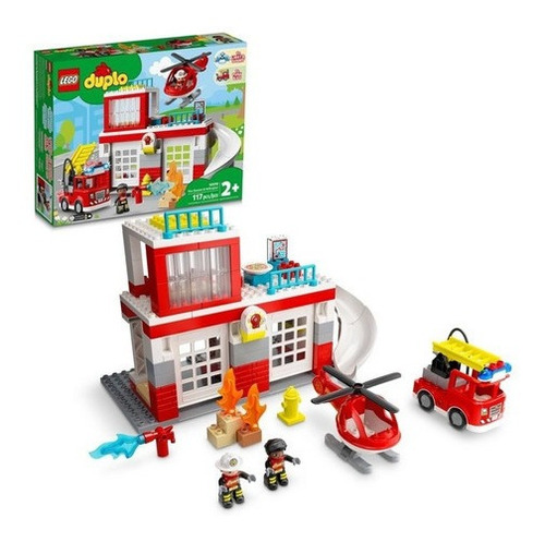 Kit Lego Duplo Parque De Bomberos Y Helicóptero 10970 2+ Cantidad de piezas 117