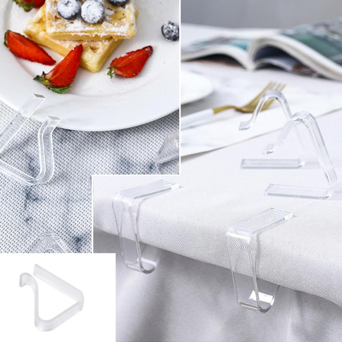24 Clips Transparentes Para Mantel, Mantel De Plástico Para