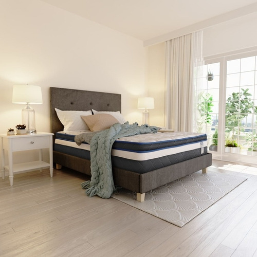 Imagen 2 de 5 de Combo Colchón Eldorado King Florence 200 X 200 Cm + Cama Sui