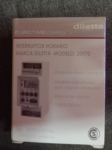 Interruptor Horario Marca Diletta Modelo 20970 Oportunidad 